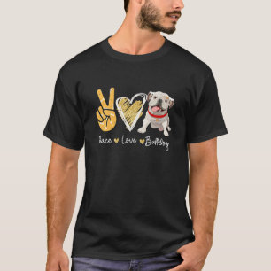 Camiseta Amantes del perro Bulldog de la paz