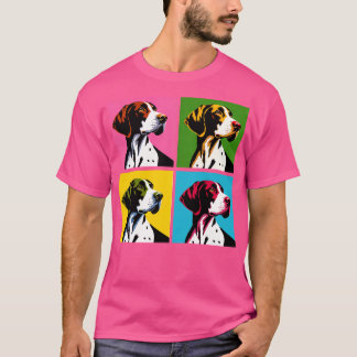 Camiseta Amantes del perro de arte del puntero