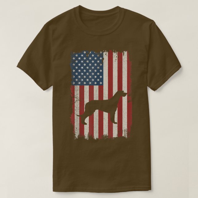 Camiseta Amantes del perro de EE.UU. de la bandera estadoun (Diseño del anverso)