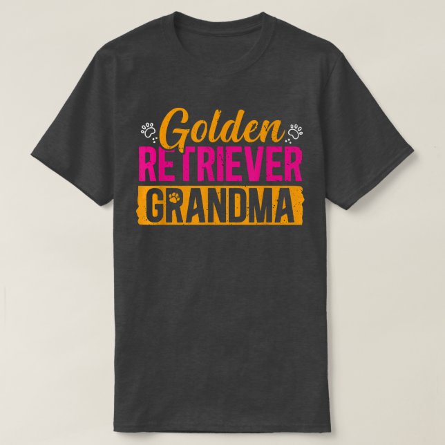 Camiseta Amantes del perro de la abuela de Golden Retriever (Diseño del anverso)