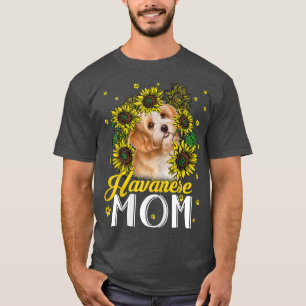 Camiseta Amantes del perro de la mamá habanesa del girasol 