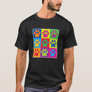 Camiseta Amantes del perro divertido pintar papel de arte p