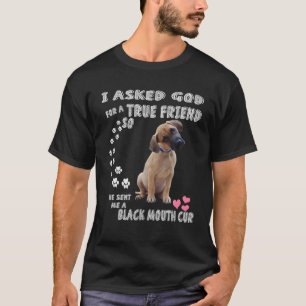 Camiseta Amantes del perro negro amarillo de la boca, negro