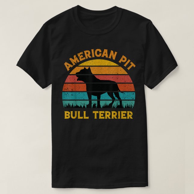 Camiseta Amantes del perro terrier pit bull americano Atard (Diseño del anverso)