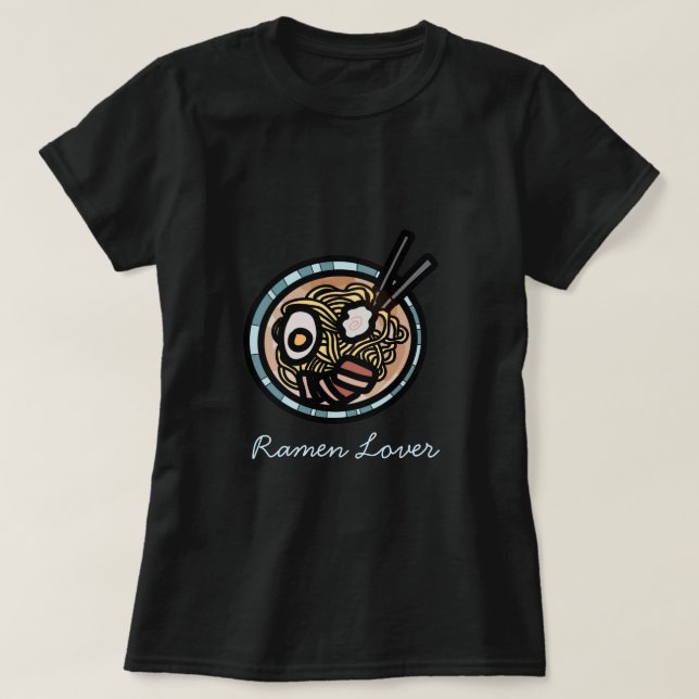 Camiseta Amantes del Ramen adorables japoneses (Diseño del anverso)