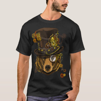 Camiseta Amantes del Steampunk Bear Steampunk Para Mujeres