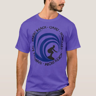Camiseta Amantes del surf Retro Fan Beach Oahu