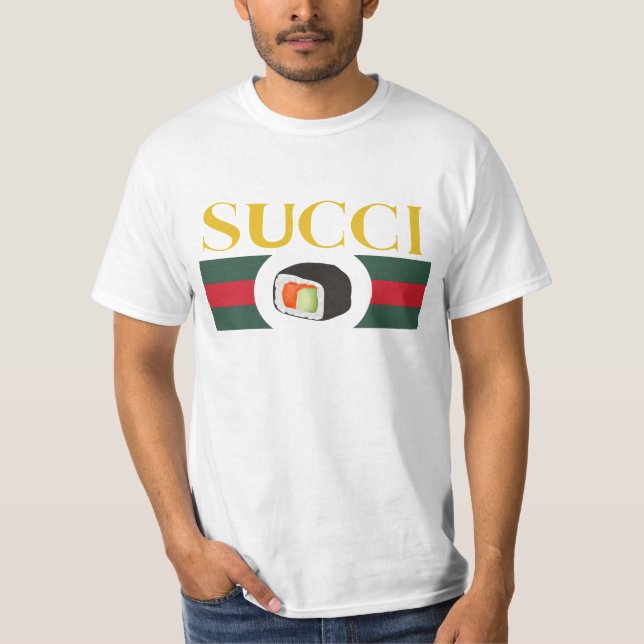 Camiseta Amantes del sushi divertido logo de gnocchi nuevo  (Anverso)