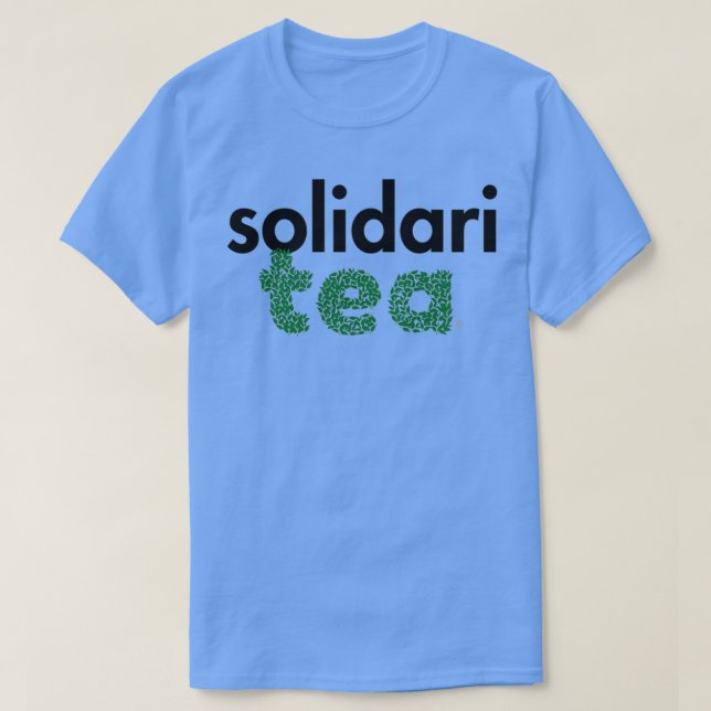 Camiseta Amantes del té solidario negros (Diseño del anverso)