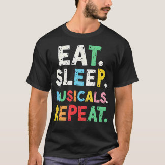 Camiseta Amantes del Teatro Comen Duermen Musicales Repiten