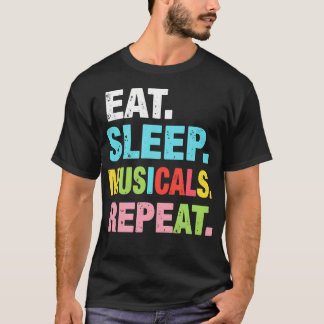 Camiseta Amantes del Teatro Comen Duermen Musicales Repiten