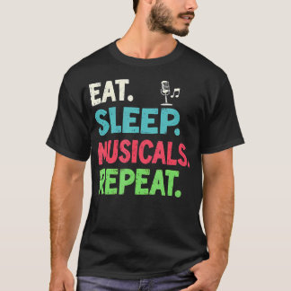Camiseta Amantes del Teatro Comen Duermen Musicales Repiten
