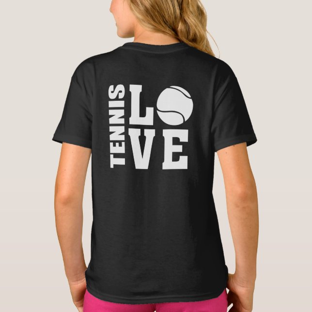 Camiseta Amantes del tenis, me encantan el tenis y las cami (Reverso)