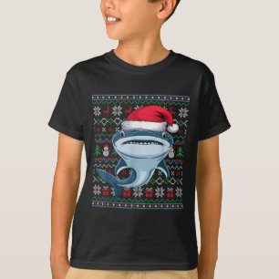 Camiseta Amantes del tiburón ballena adoran la navidad suét