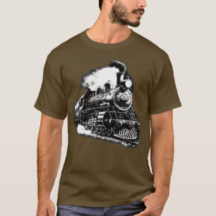 Camiseta Amantes del tren de locomotora de vapor vintage