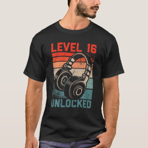Camiseta Amantes Del Video Gamer Desbloqueado De Nivel 16