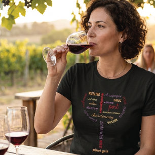 Camiseta Amantes del Vino Tipografía Moderna