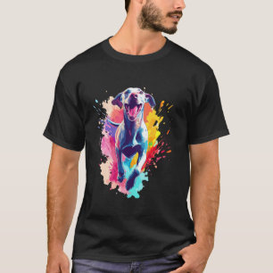 Camiseta Amantes del Weimaraner Arte Colorido Salpicado Wei