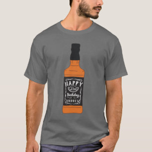 Camiseta Amantes del whisky del cumpleaños de la botella d