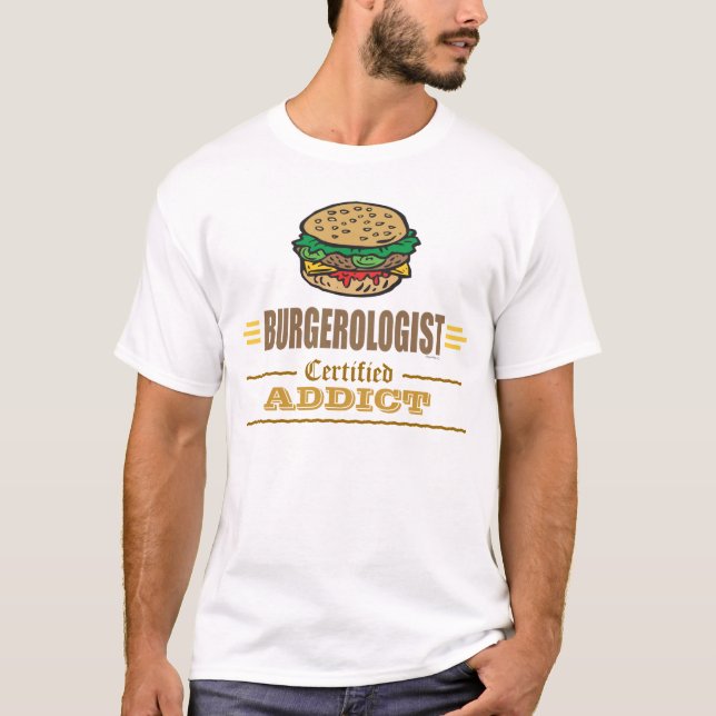 Camiseta Amantes divertidos de Hamburger (Anverso)