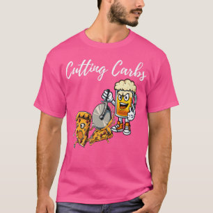 Camiseta Amantes divertidos de la pizza cortando carbs Pizz