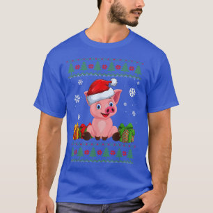 Camiseta Amantes divertidos de los cerdos Cute Pig Santa Ha