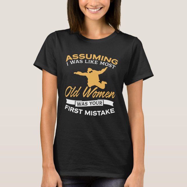 Camiseta Amantes divertidos de Skydiving de las mujeres (Anverso)