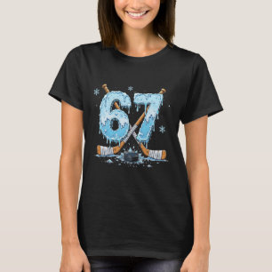 Camiseta Amantes divertidos del hockey goteo 6-7 Número Sei