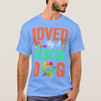 Camiseta Amantes divertidos del perro de rescate adorados p