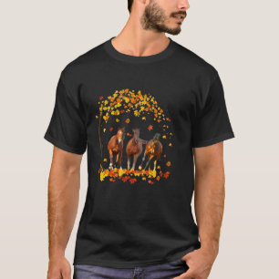 Camiseta Amantes ecuestres de caballos del campo de otoño c