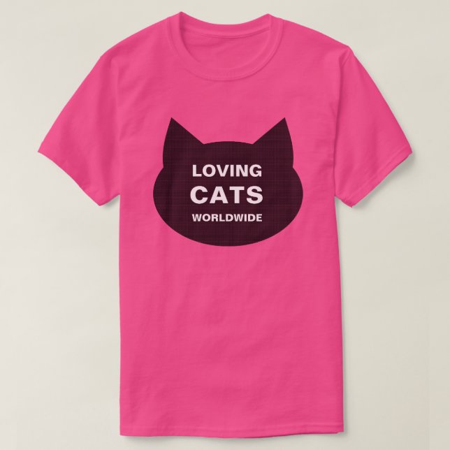 CAMISETA AMANTES GATOS EN TODO EL MUNDO KITTY LOGO CLÁSICO  (Diseño del anverso)