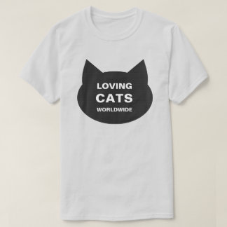 CAMISETA AMANTES GATOS EN TODO EL MUNDO KITTY LOGO CLÁSICO