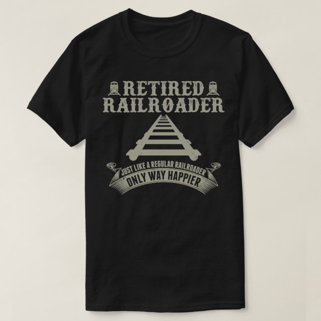 Camiseta Amantes Gráficos del Ferrocarril Gratuitos Retirad (Diseño del anverso)