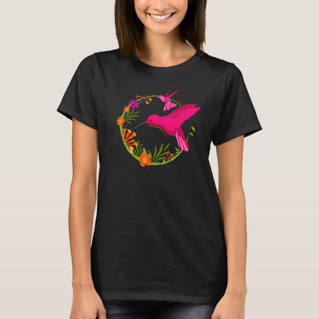 Camiseta Amantes Hummingbirds en color ligero (Anverso)