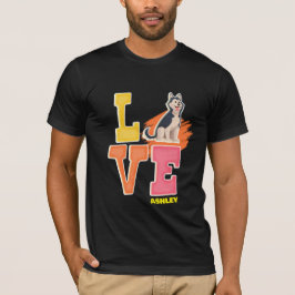 Camiseta Amantes husky siberiano color lindo