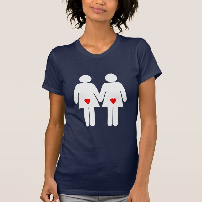 Camiseta Amantes lesbianos - (Anverso)