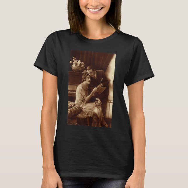 Camiseta Amantes románticos, amantes del amor y el romance (Anverso)