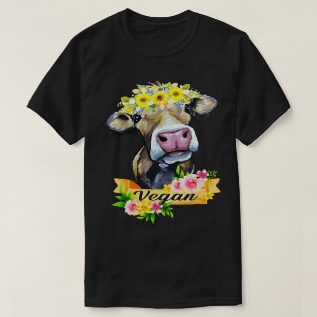 Camiseta Amantes vegetarianos de vacas vegetarianas humorís (Diseño del anverso)
