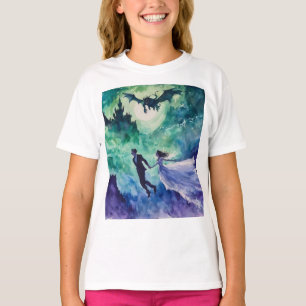 Camiseta Amantes voladores - Pintura de acuarela