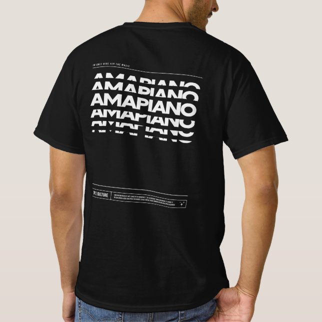 Camiseta Amapiano Dance Culture DJ Raving T-shirt Oscuro (Reverso)