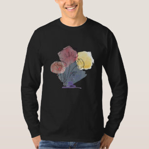 Camiseta Amapola Acuarela Semillas de Amapola Rojas Botánic