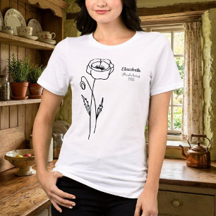 Camiseta Amapola de Jubilación Personalizada 