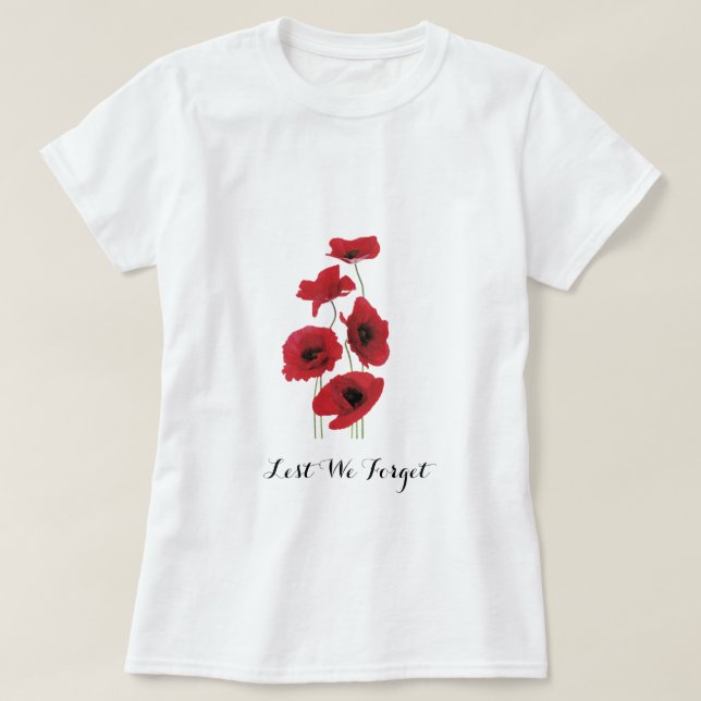 Camiseta Amapola de la conmemoración del día de armisticio (Diseño del anverso)