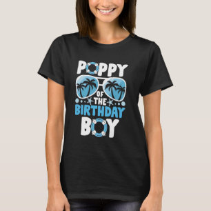 Camiseta Amapola del nadador del niño de cumpleaños nadando