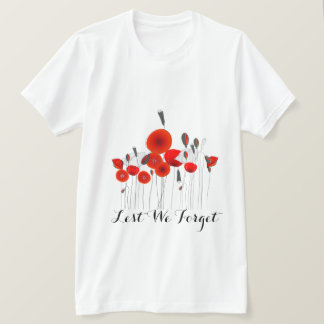 Camiseta Amapola del rojo del día de la conmemoración