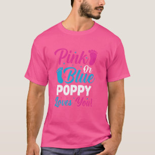 Camiseta Amapola Rosa O Azul Te Ama Revelación Divertida De