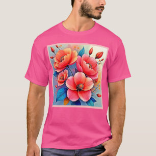 Camiseta Amapolas Elegantes: Arte de la Naturaleza Radiante