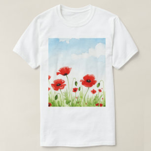 Camiseta Amapolas rojas