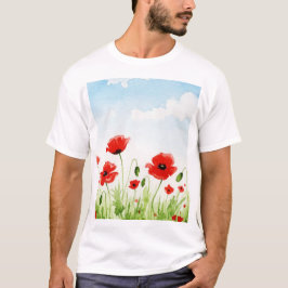 Camiseta Amapolas rojas