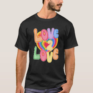 Camiseta Amar 2 amar el verano estético arcoiris